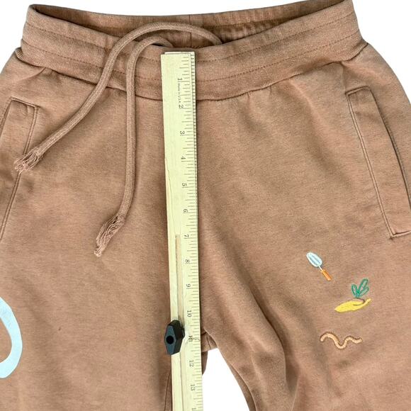 Carrots Anwar x Crocs Brown Logo Embroidered Sweatpants Joggers size S - Picture 9 of 12